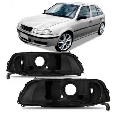 Imagem de Par Carcaça Farol Gol G3 1999 00 2001 2002 2003 Foco Simples - SP ACES