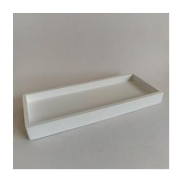Imagem de Bandeja Retangular de Cimento(Kit com 2 Branco)