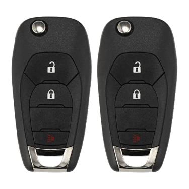 Imagem de X AUTOHAUX 2 peças 315 MHz 46 Chip LXP-T003 substituição entrada sem chave controle remoto carro chaveiro para Chevrolet Trax Spark 2019 2020 2021 para Chevy Sonic Hatchback 2019 3 botões chave