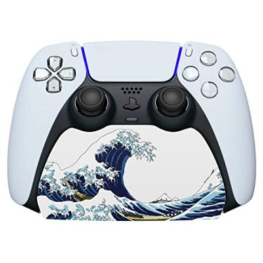 Imagem de playvital Suporte de exibição The Great Wave para ps5, acessórios de gamepad para controle de ps5 com almofadas de borracha