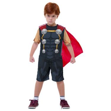 Imagem de Fantasia Thor Infantil Curta Clássica Tamanho P