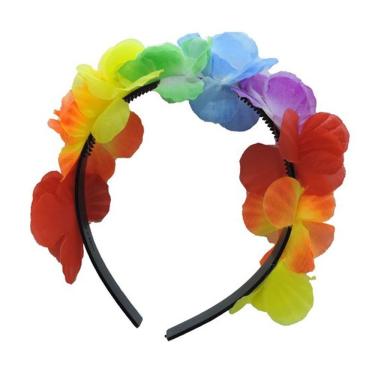 Imagem de Tiara Adulta Havaiana Hula Hula Colorida