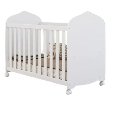 Imagem de Berço Peroba Luna Padrão Nacional Branco Em 100%mdf Infantil Branco