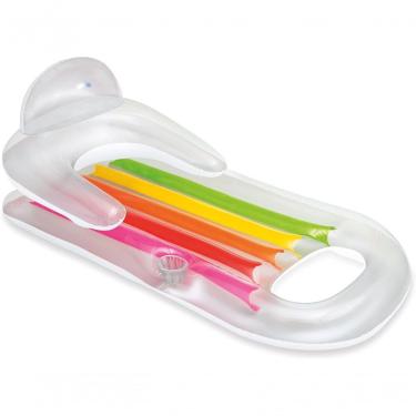 Imagem de Colchão Inflável Para Piscina Com Encosto King Cool transparente