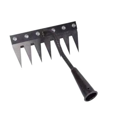 Imagem de ShengQuanHao Enxada de jardim, ferramenta de capina, ancinho de capina, ancinho de mão para soltar o plantio na fazenda, 7 Dentes