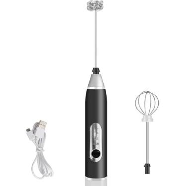 Imagem de Mini Mixer Portátil Recarregável com Mola de Fuê e Espuma, Baixo Ruído, Alta Velocidade, Cabo USB V8 Incluso