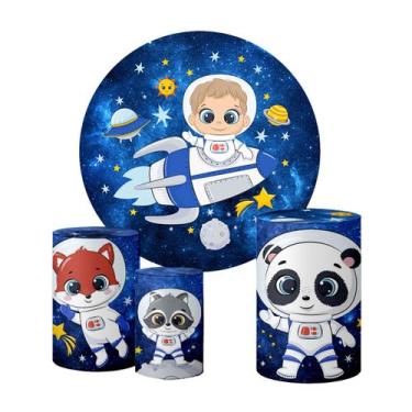 Imagem de Trio Capas Cilindro + Painel Redondo 1,50m Astronauta - Fadrix, K1AST0