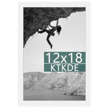 Imagem de KTKDE Porta-retrato 30,5 x 45,7 cm de madeira branca, acrílico polido, moldura retangular para fotos, galeria de estúdio, pôsteres para pendurar na parede e melhor presente