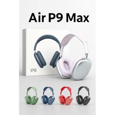 Imagem de Headphone Air P9 Max Bluetooth, Fones de Ouvido Circumaural, Design Ergonômico, Preto