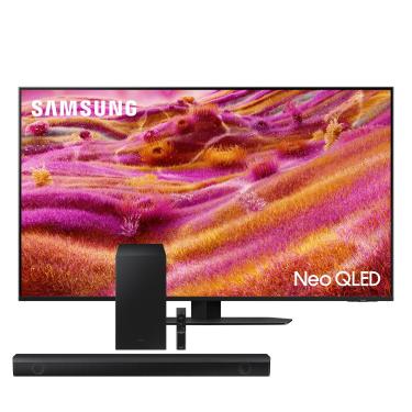 Imagem de Conjunto Smart TV 43" 4K Samsung Neo QLED QN43QN90FAGXZD 120Hz Quantum Mini LED + Soundbar Samsung HW-B430 410W Bluetooth 2.1 Dolby