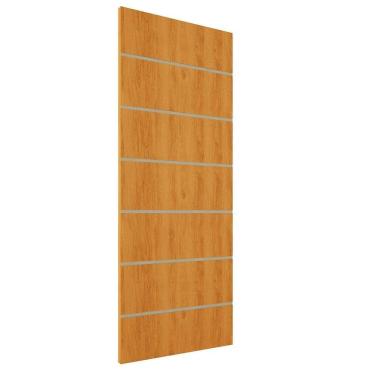 Imagem de Folha de Porta de Madeira Frisada 210x60 Espessura 3,5cm Valuchi Natural
