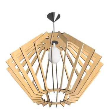 Imagem de Luminária Teto Tipo Pendente Pegasus Mdf Completa - MDF Cru - LENOBRE,