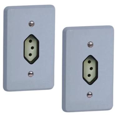 Imagem de Kit 2 Conjunto Tomada 2p+t 20a 250v Silentoque 4x2 Pial