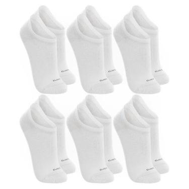 Imagem de Meias Lupo Sapatilha Invisível Kit 6 Pares Branco, Branco, GG