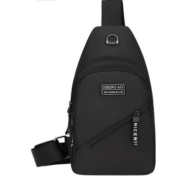 Imagem de BOLSA MOCHILA IMPERMEÁVEL TRANSVERSAL CROSSBODY POCHETE DE PEITO PORTÁTIL ALÇA ÚNICA AJUSTÁVEL