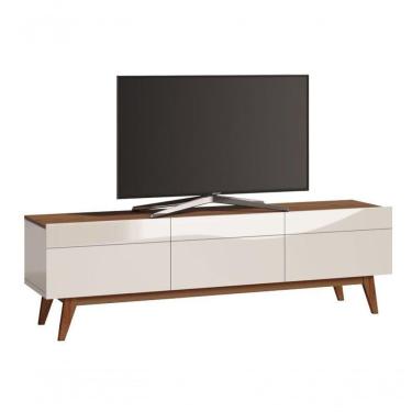 Imagem de Rack Classic 3g 1.8 Off White Com Freijó - Imcal Móveis