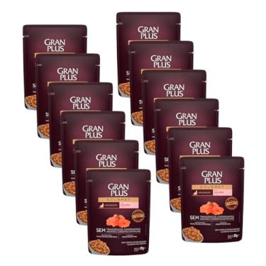 Imagem de Granplus Sachê Gatos Adultos Gourmet Sabor Salmão 85g 12 Unid