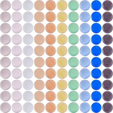 Imagem de SUPERFINDINGS 140 peças, 10 cores, 12 mm, cabochão colorido, meio redondo, arco-íris, cúpula, vidro, cabochão, azulejos, contas, sem orifícios, contas de abajur para fazer joias com pingente faça você