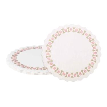Imagem de HARFINGTON 300 peças de guardanapos de papel redondos de 21 cm para bolo sobremesa artesanato festa casamento aniversário decoração de mesa, branco