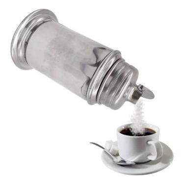 Imagem de 2X Açucareiro Inox Com Bico Dosador Padaria Restaurante Bar