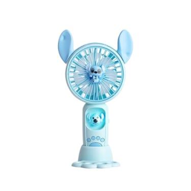 Imagem de Mini Ventilador Ventilador Portatil de Mão com Bateria Recarregável Velocidade AjustavéL Indispensável para As Jovens(AZUL,kit 1)
