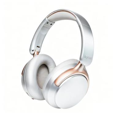 Imagem de Anjetsun Wireless Over Ear Headphones with Mic, 80H Playtime & 800mAh Fast Charge, ANC Noise Cancelling & Transparency Mode, Over The Head Headphones for Work Travel(Soft Sterling Mist)