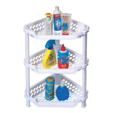 Imagem de Cantoneira Prateleira Organizador Porta Shampoo Banheiro 4 Andares(3 ANDARES)