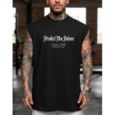 Imagem de Regata Over Machao Predict The Future Algodão Premium Verão - AL7, Pre