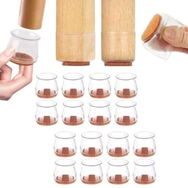 Imagem de Kit Protetor de Pé de Móveis em Silicone, Antiderrapante, Protege Piso e Evita Arranhões - Proteção para Pé de Cadeiras, Mesas, Sofás, Camas e Guarda-Roupas, Pés Redondos e Quadrados - UpShop (16)