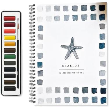 Imagem de Apostilas De Aquarela, Conjunto De Tinta Aquarela De 12 Cores Com Pincel, Apostilas De Aquarela Para Pássaros Para Iniciantes, A