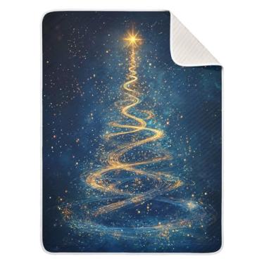 Imagem de Blueangle Cobertores mágicos de árvore de Natal para cochilo de carrinho de bebê, 76 x 101 cm, cobertores aconchegantes e macios unissex para meninos, meninas, crianças, bebês (748)