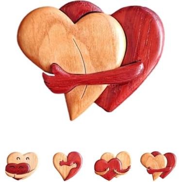 Imagem de A Hug from My Heart for You, esculturas feitas à mão, enfeites de corações de amor, decorações de espelho dianteiro e traseiro de carro, decorações de casa para dia dos namorados