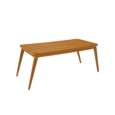 Imagem de Mesa p/ Cozinha Rufato Havana Madeira c/ Tampo Madeirado Curvo 180cm Naturale