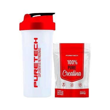 Imagem de Kit Creatina 100% Pure 500g + Coqueteleira 700ml - PURETECH-Unissex