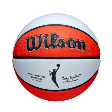 Imagem de Bola de Basquete Wilson WNBA Authentic Outdoor 6 Branco e Laranja