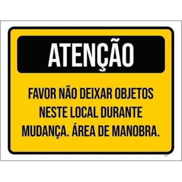 Imagem de Kit 5 Placa Acm Não Deixar Objetos Neste Local 18X23 - Sinalizo