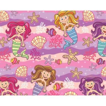 Imagem de Papel Presente Bobina Couché 60CM MOD401 Sereia - 100 Metros - VMP