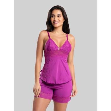 Imagem de Pijama Short Doll Baby Doll Feminino IMI Lingerie Microfibra Detalhe R