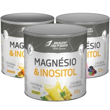 Imagem de Kit 3x Magnésio e Inositol Taurina Melatonina 210g Bodyaction (Único, Variado)