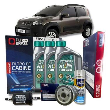 Imagem de Kit troca de oleo fiat novo uno 1.0 3cil 2017/2018 5w30 - WEGA PETRONA