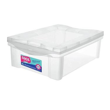 Imagem de Ordene - Caixa Organizadora Plástica Média de 13,5 Litros, Cor Cristal, Linha Radical