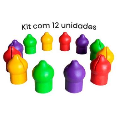 Imagem de Kit Ponteiras Cônicas para Haste de Cama Elástica ChicoPlay 12 Unidade