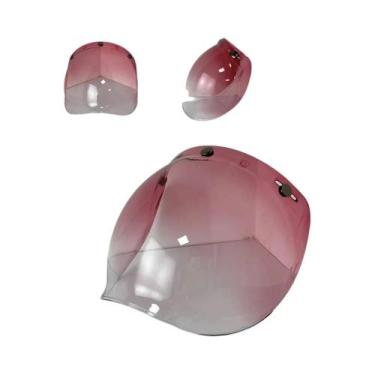 Imagem de Capacete De Motocicleta Vintage Com Viseira Bolha, Aberto, Articulado,