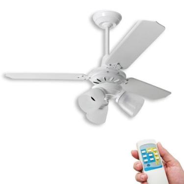 Imagem de Ventilador De Teto 3 Lâmpadas Rubi Branco Loren Sid com Controle Remot