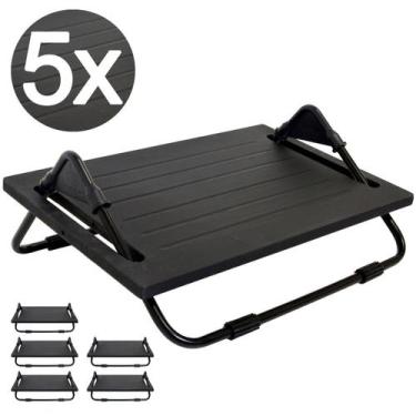 Imagem de 5 Apoio de Pé, Apoio para os Pés Ergonômico em MDF - Multivisão