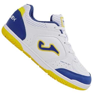 Imagem de Chuteira Infantil Futsal Joma Top Flex Jr Meninos, Branco, 34