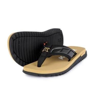 Imagem de Chinelo Kenner Kivah Full Force Gold Preto Caramelo-Masculino