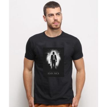 Imagem de Camiseta masculina Preta algodao John Wick Filme Famoso Arte