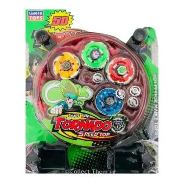 Kit Beyblade Metal 5D Brinquedo 4 Peões Led Toys - Speed Top - Pião de  Batalha e Acessórios - Magazine Luiza