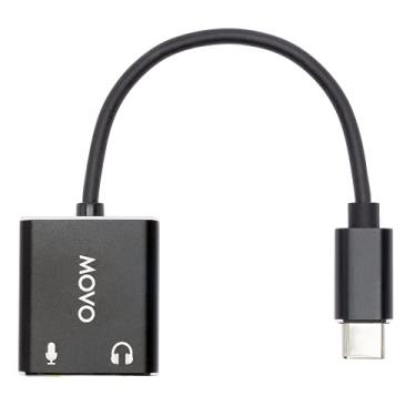 Imagem de Movo Adaptador de áudio estéreo USBC-AC2 de 3,5 mm para USB-C – Placa de som externa para PC, Mac, Android – conector TRS de 3,5 mm e conector de áudio para USB-C – Adaptador de microfone auxiliar para USB-C para alto-falantes de jogos